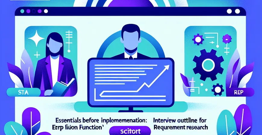  实施前必做：ERP功能需求调研的访谈提纲  